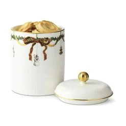 Royal Copenhagen Stjerne Riflet Jul Krukke M. Låg - Elegant Opbevaringskrukke til Jul -Møbelbutik 3990 00bfbfdf c830 446f 9a7d 8dd0ab1019af